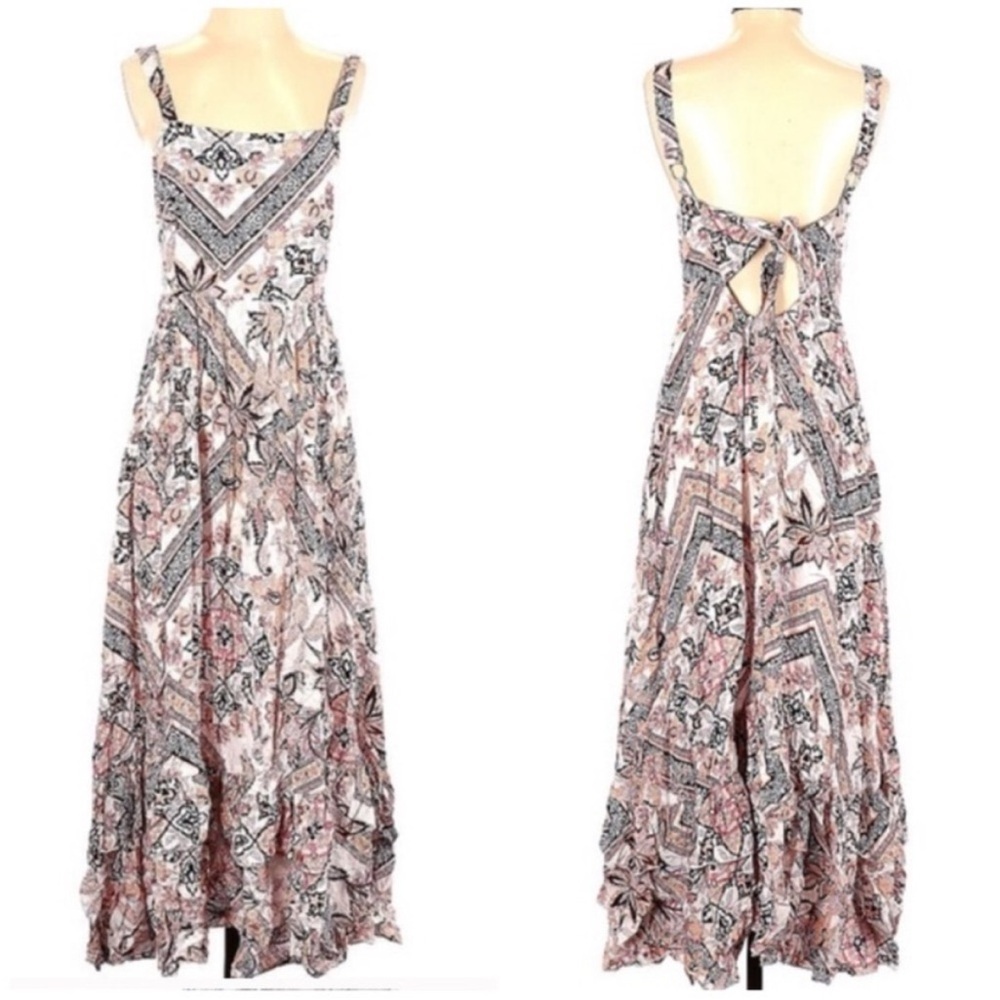 Anthropologie x Abel the Label Ruched Tiered Maxi Sundress Small
